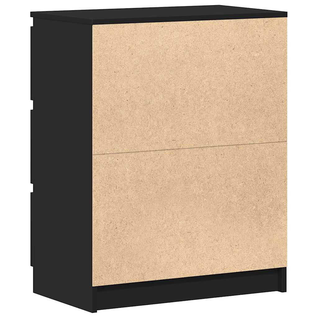 Dressoir 60x35x76 cm bewerkt hout zwart is nu te koop bij PeponiXL, paradijselijk wonen!