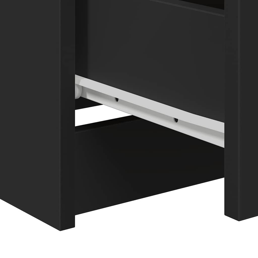 Dressoir 60x35x76 cm bewerkt hout zwart is nu te koop bij PeponiXL, paradijselijk wonen!
