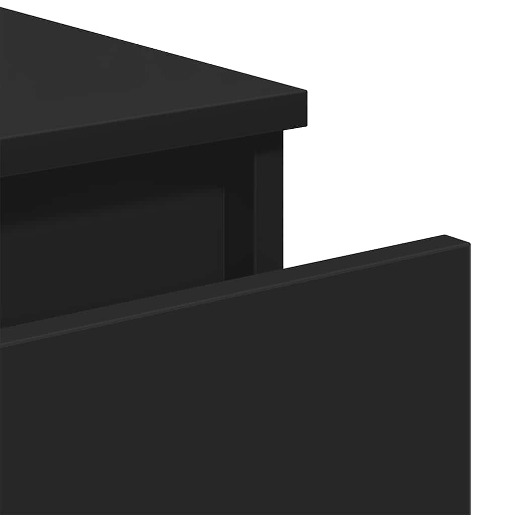 Dressoir 60x35x76 cm bewerkt hout zwart is nu te koop bij PeponiXL, paradijselijk wonen!