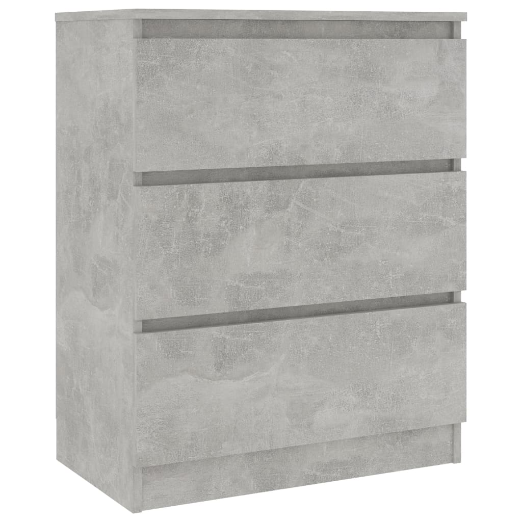 Dressoir 60x35x76 cm bewerkt hout betongrijs is nu te koop bij PeponiXL, paradijselijk wonen!