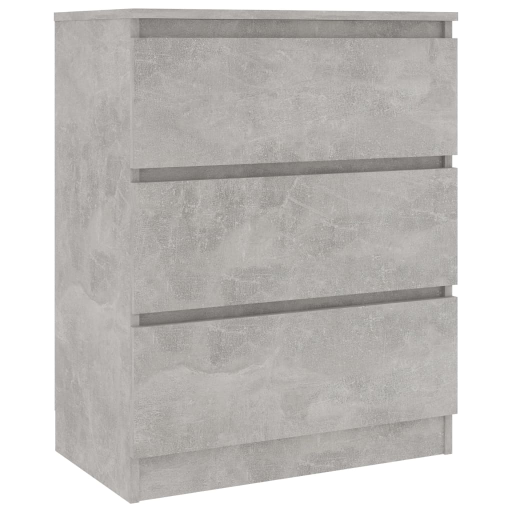 Dressoir 60x35x76 cm bewerkt hout betongrijs is nu te koop bij PeponiXL, paradijselijk wonen!