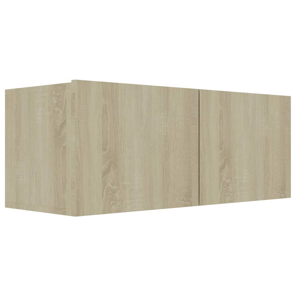 Tv-meubel 80x30x30 cm bewerkt hout sonoma eikenkleurig is nu te koop bij PeponiXL, paradijselijk wonen!