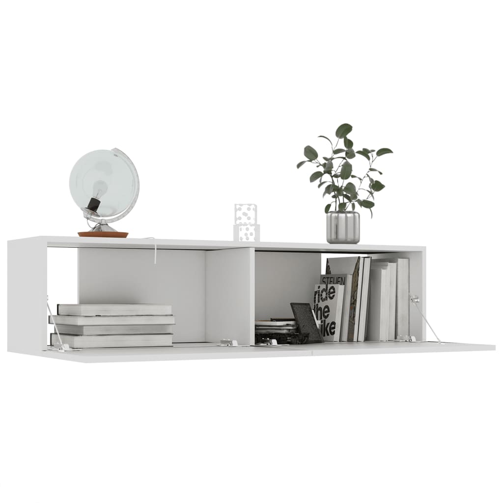 Tv-meubel 120x30x30 cm bewerkt hout wit is nu te koop bij PeponiXL, paradijselijk wonen!