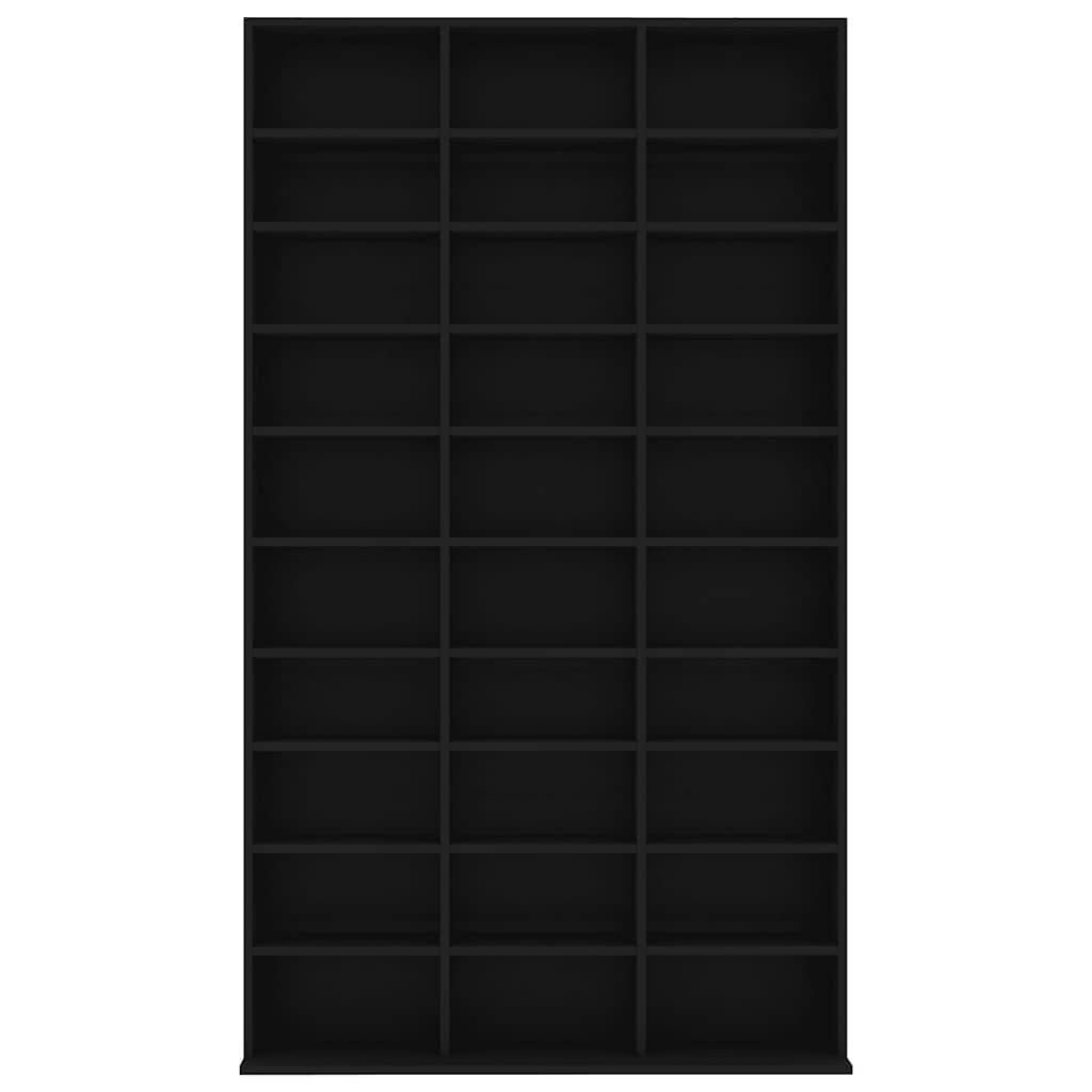 Cd-kast 102x23x177,5 cm bewerkt hout zwart
