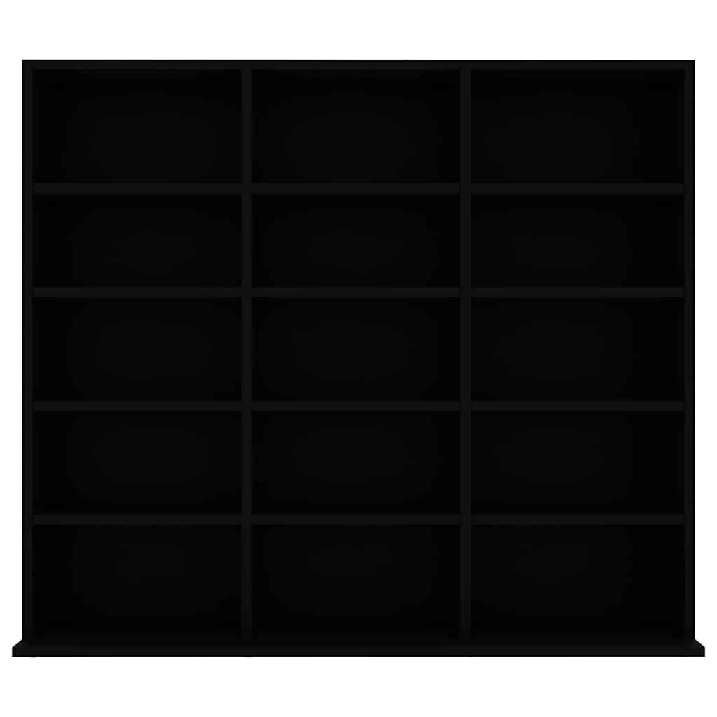 Cd-kast 100x23x89,5 cm bewerkt hout zwart
