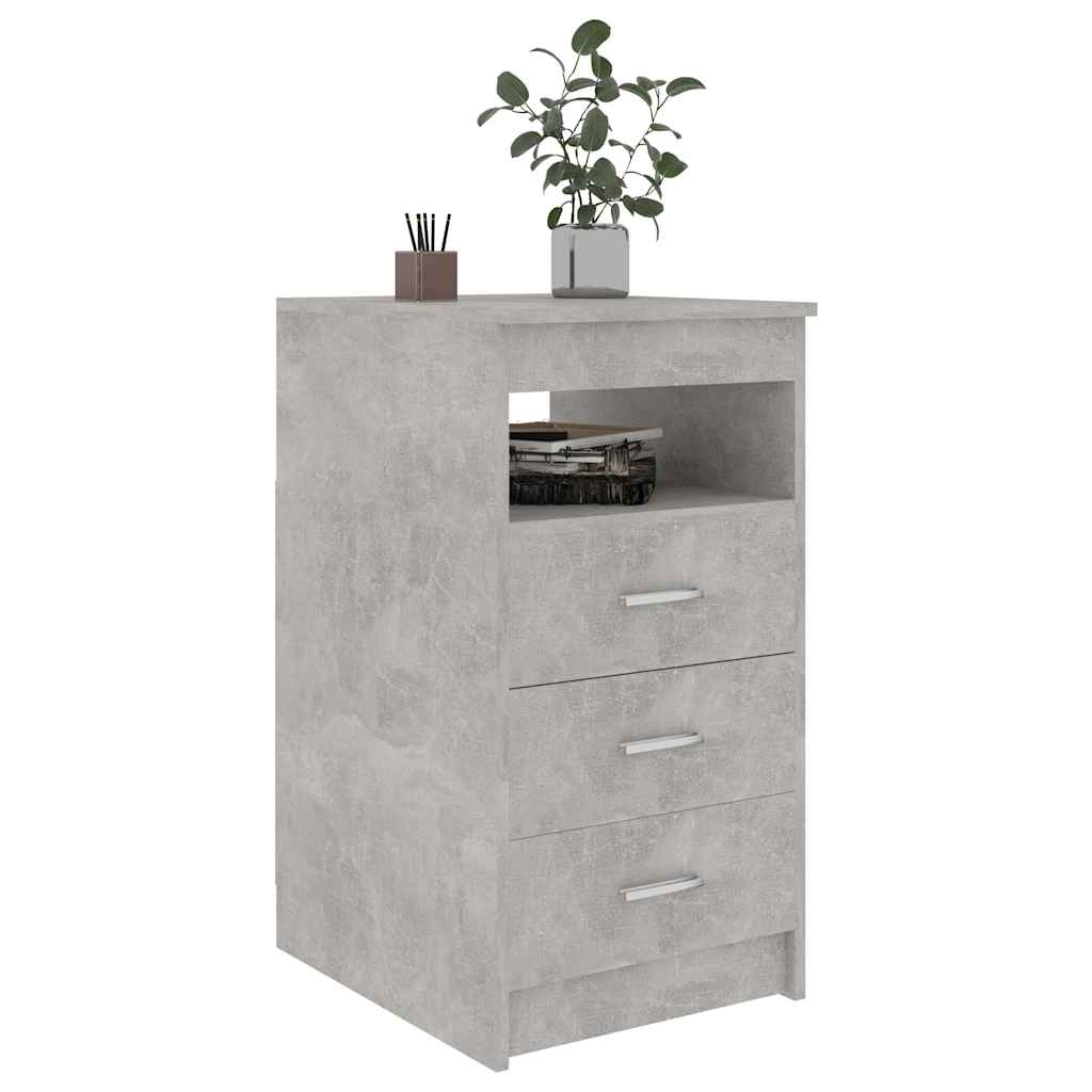 Ladekast 40x50x76 cm bewerkt hout betongrijs is nu te koop bij PeponiXL, paradijselijk wonen!