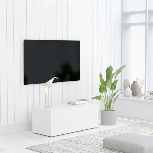 Tv-meubel 80x34x30 cm bewerkt hout wit is nu te koop bij PeponiXL, paradijselijk wonen!