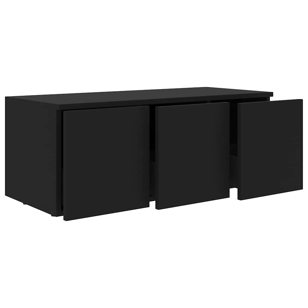 Tv-meubel 80x34x30 cm bewerkt hout zwart is nu te koop bij PeponiXL, paradijselijk wonen!
