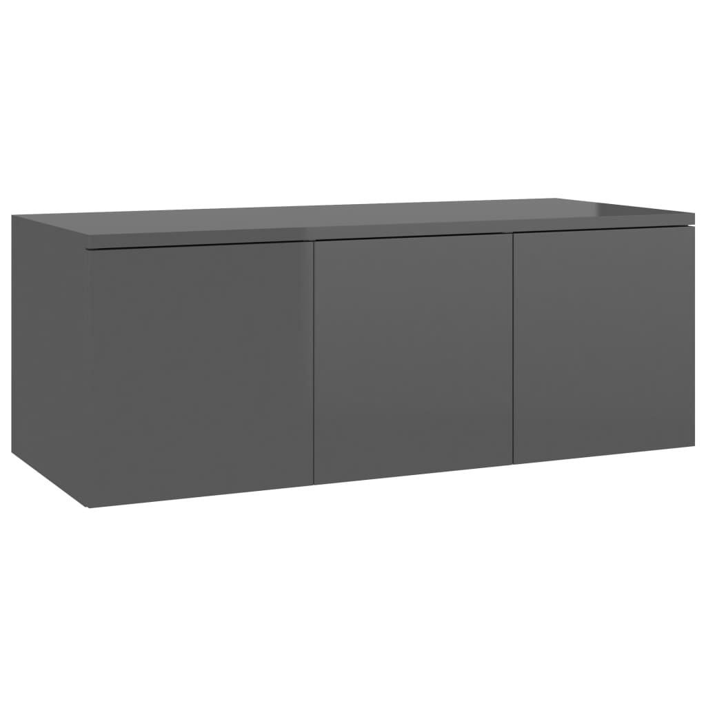 Tv-meubel 80x34x30 cm bewerkt hout hoogglans grijs is nu te koop bij PeponiXL, paradijselijk wonen!