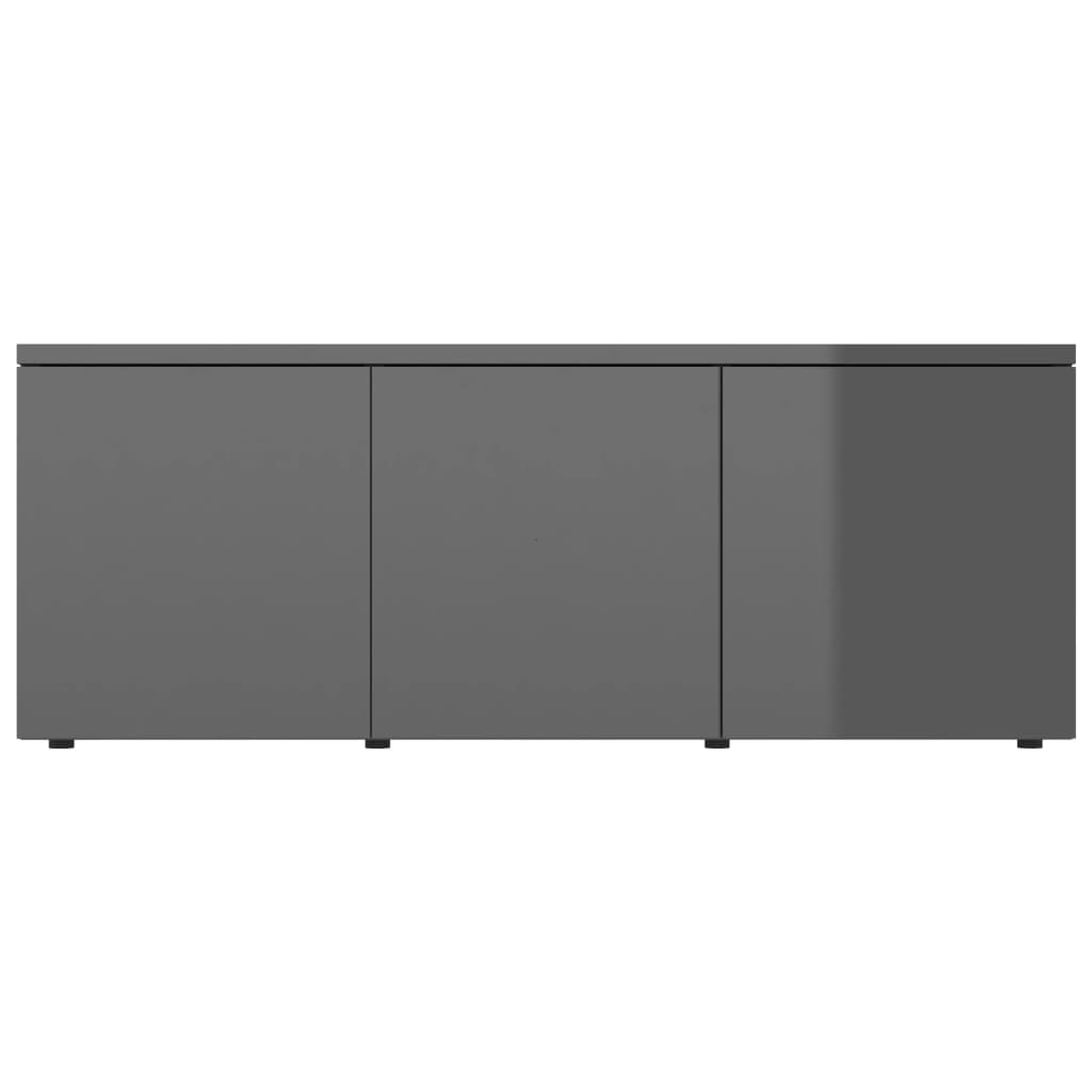 Tv-meubel 80x34x30 cm bewerkt hout hoogglans grijs is nu te koop bij PeponiXL, paradijselijk wonen!