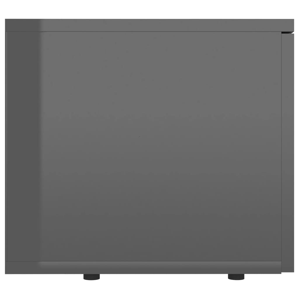 Tv-meubel 80x34x30 cm bewerkt hout hoogglans grijs is nu te koop bij PeponiXL, paradijselijk wonen!