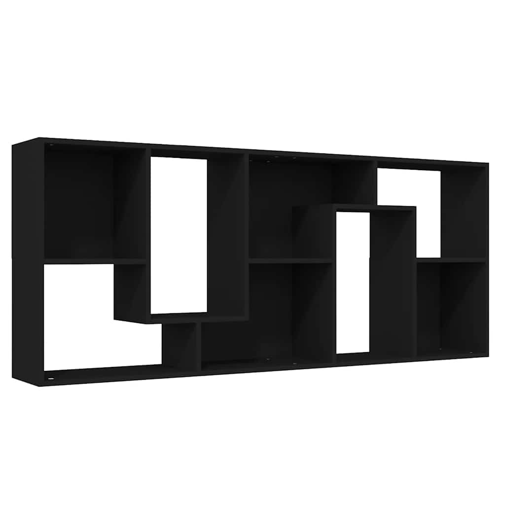 Boekenkast 67x24x161 cm bewerkt hout zwart is nu te koop bij PeponiXL, paradijselijk wonen!