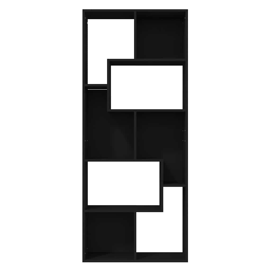 Boekenkast 67x24x161 cm bewerkt hout zwart is nu te koop bij PeponiXL, paradijselijk wonen!