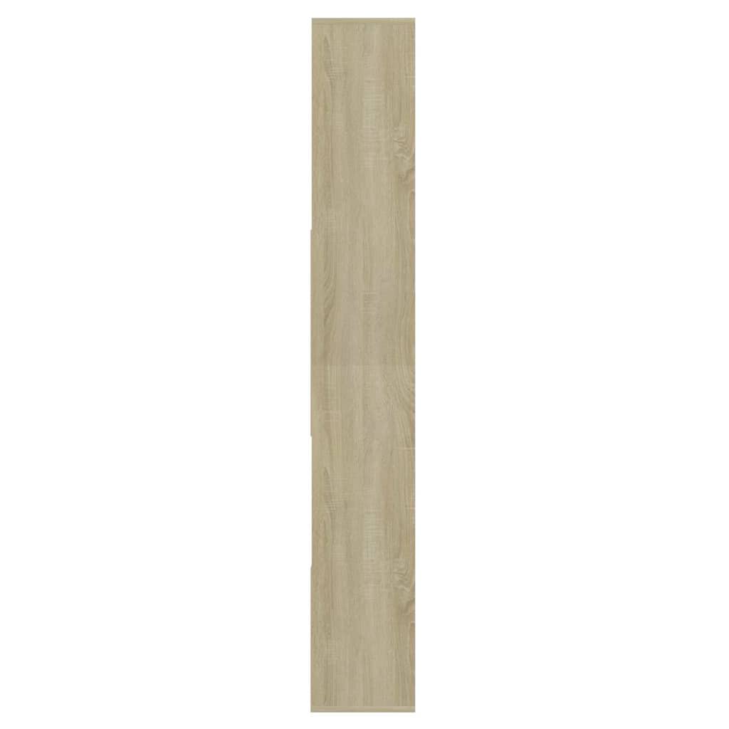 801882 vidaXL Boekenkast Wit en Sonoma Eik 67x24x161 cm Bewerkt Hout is nu te koop bij PeponiXL, paradijselijk wonen!
