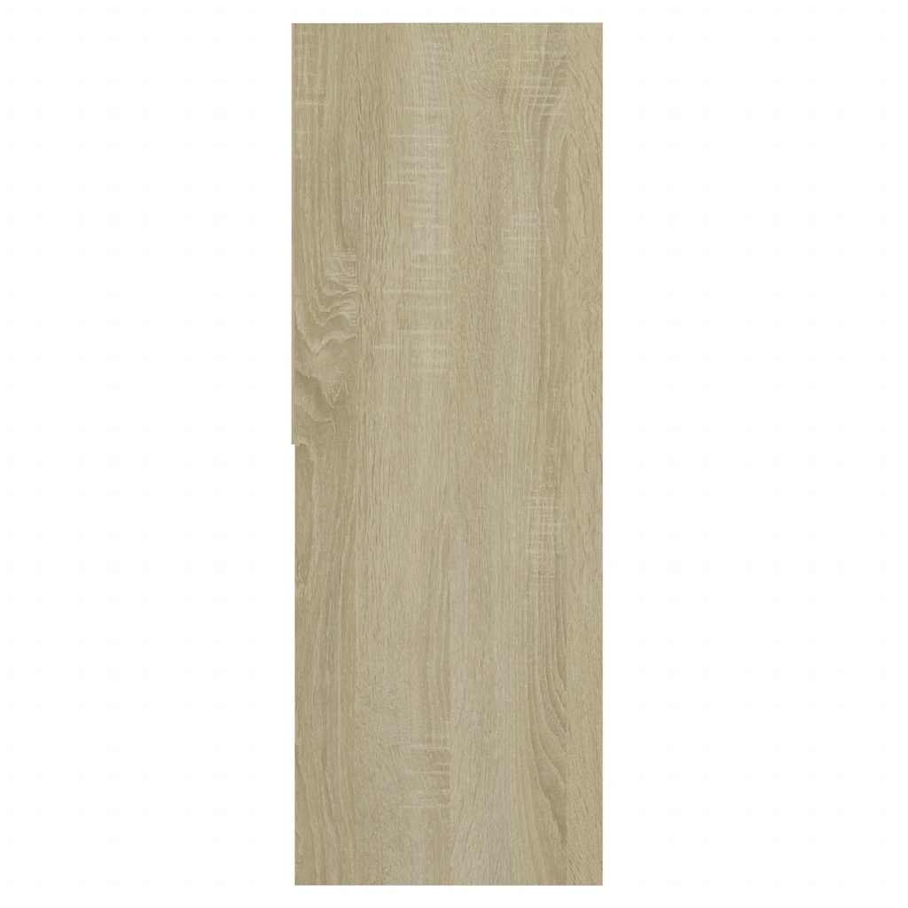 801882 vidaXL Boekenkast Wit en Sonoma Eik 67x24x161 cm Bewerkt Hout is nu te koop bij PeponiXL, paradijselijk wonen!