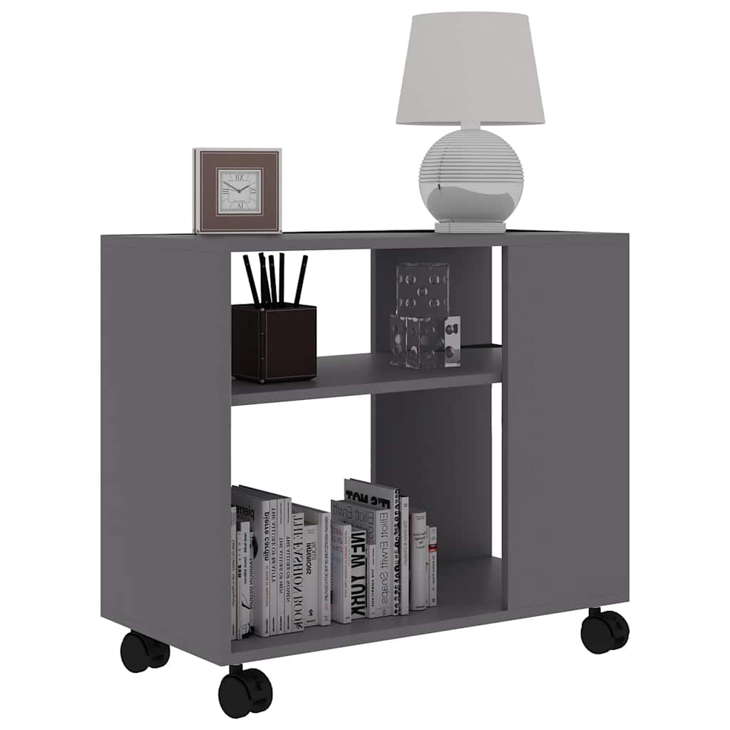 Bijzettafel 70x35x55 cm bewerkt hout grijs is nu te koop bij PeponiXL, paradijselijk wonen!