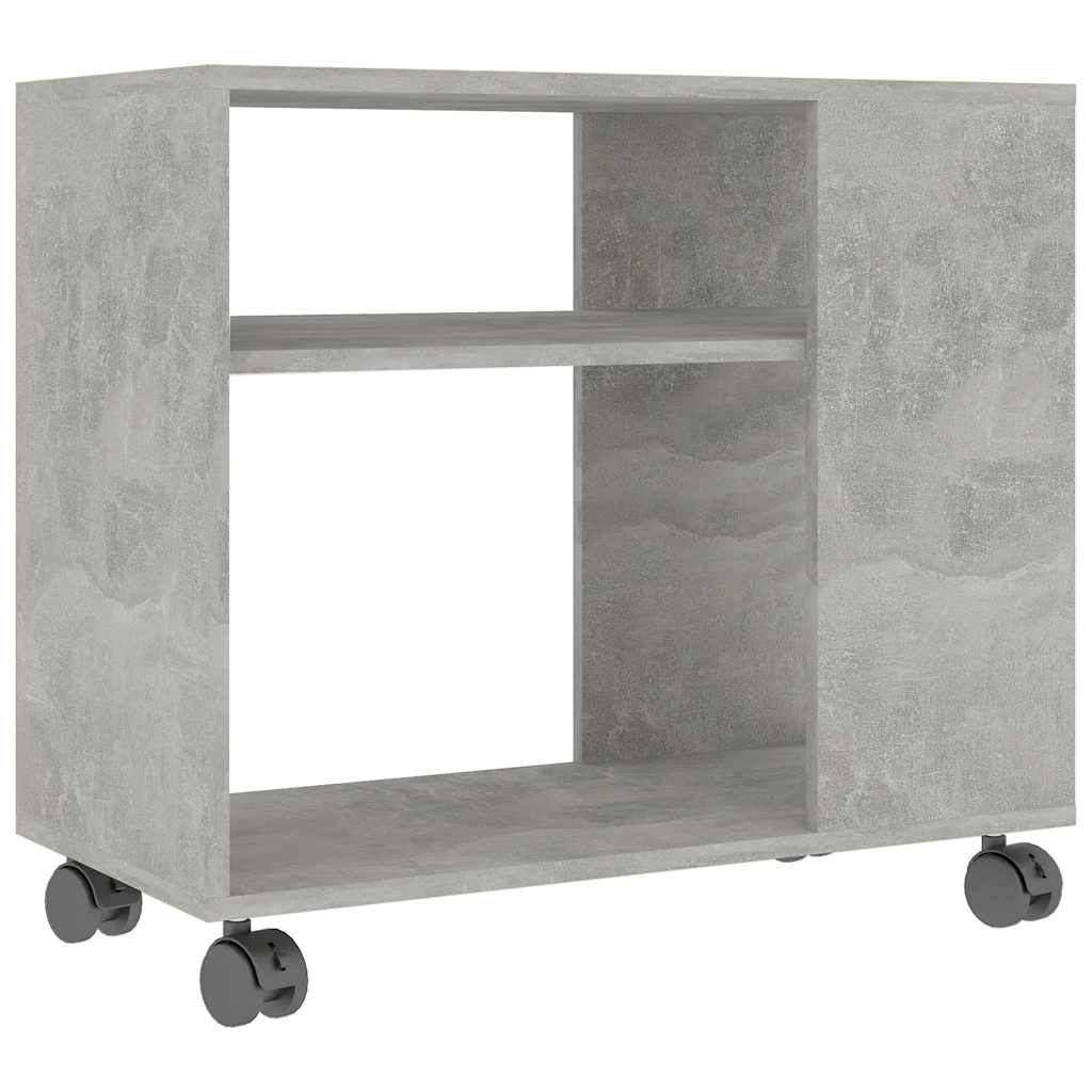 Bijzettafel 70x35x55 cm bewerkt hout betongrijs is nu te koop bij PeponiXL, paradijselijk wonen!