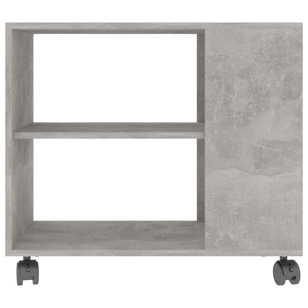 Bijzettafel 70x35x55 cm bewerkt hout betongrijs is nu te koop bij PeponiXL, paradijselijk wonen!