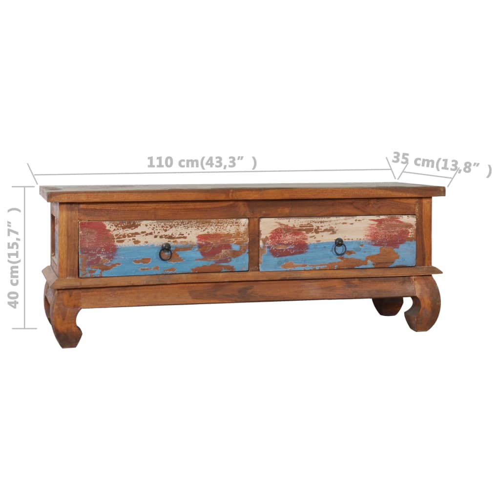 Tv-meubel 110x35x40 cm gerecycled teakhout is nu te koop bij PeponiXL, paradijselijk wonen!