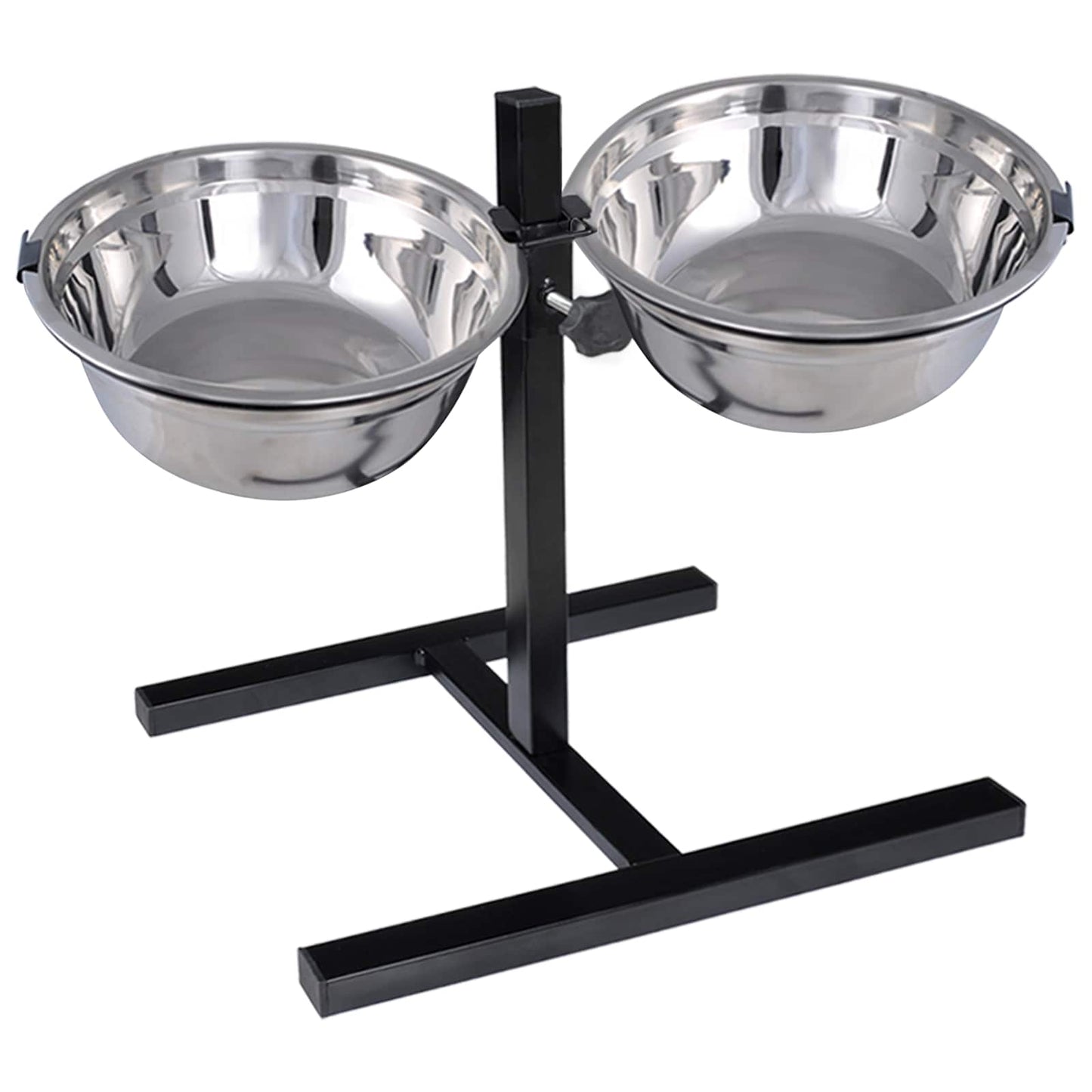 Voerstand en kom met hondenvoer Zilver en Zwart 57,5 x 26 cm is nu te koop bij PeponiXL, paradijselijk wonen!