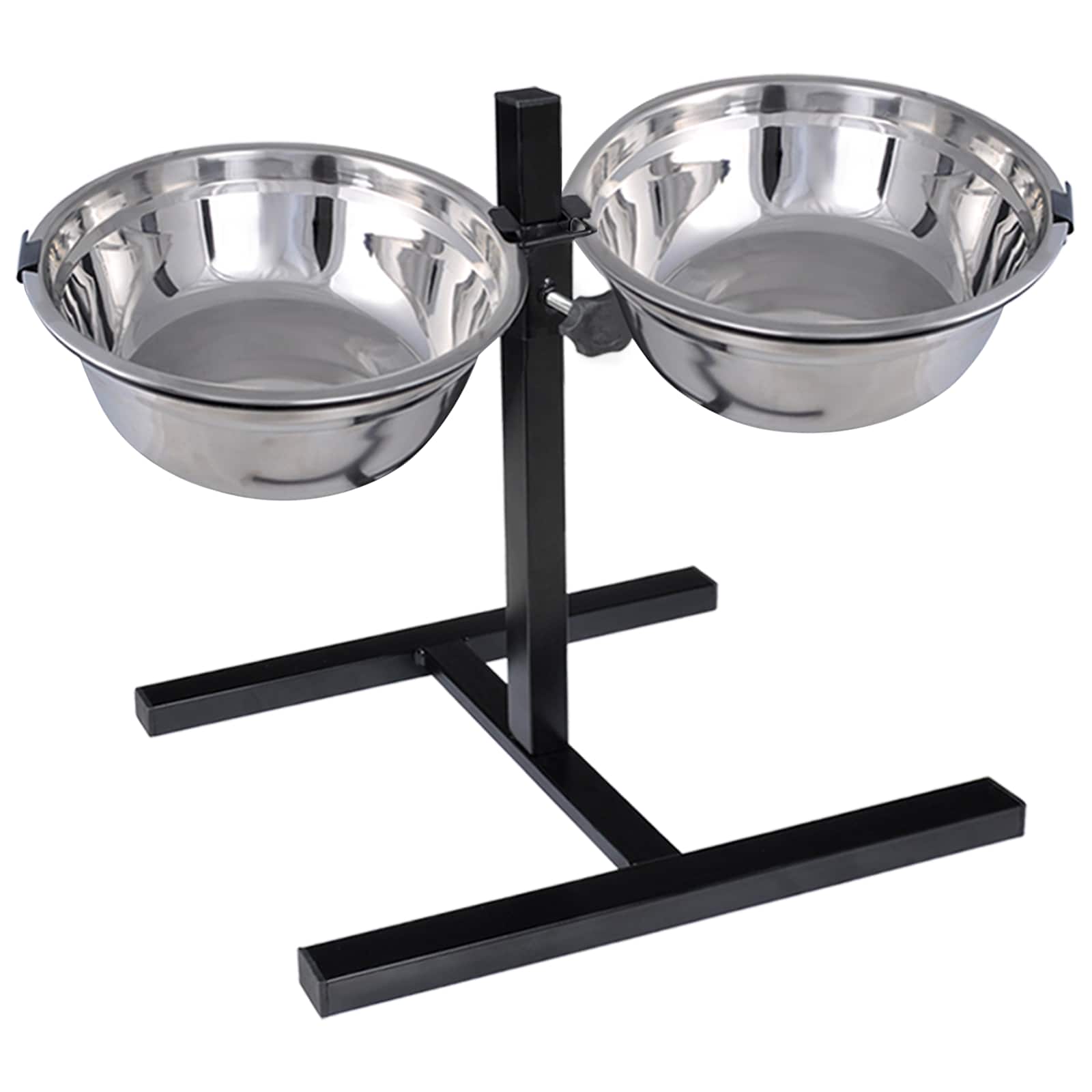 Voerstand en kom met hondenvoer Zilver en Zwart 57,5 x 26 cm is nu te koop bij PeponiXL, paradijselijk wonen!