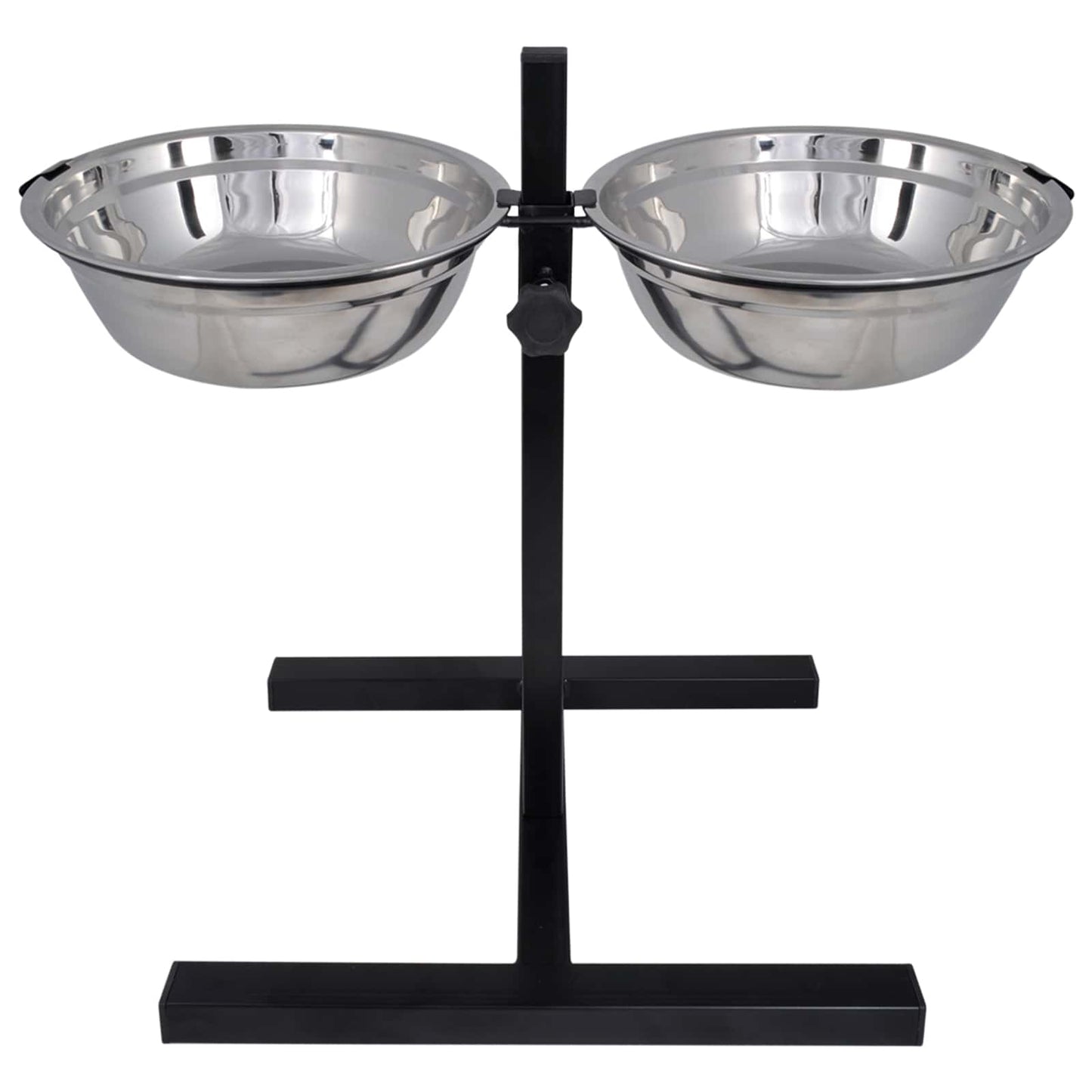 Voerstand en kom met hondenvoer Zilver en Zwart 57,5 x 26 cm is nu te koop bij PeponiXL, paradijselijk wonen!