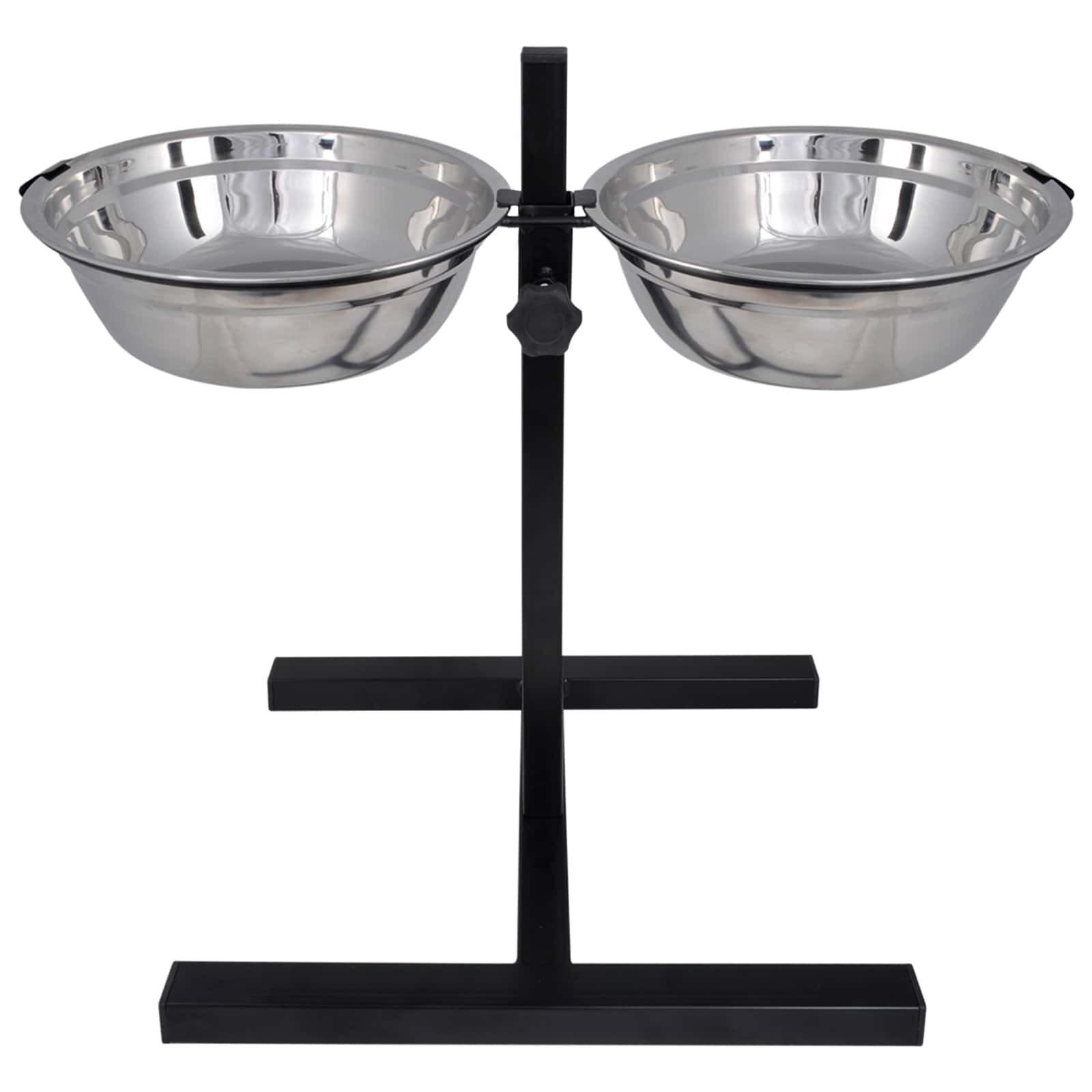 Voerstand en kom met hondenvoer Zilver en Zwart 57,5 x 26 cm is nu te koop bij PeponiXL, paradijselijk wonen!