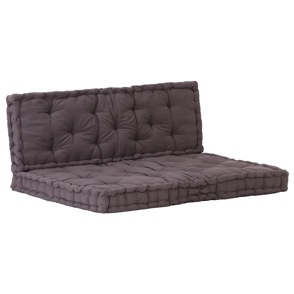 Palletvloerkussens 2 st katoen antraciet is nu te koop bij PeponiXL, paradijselijk wonen!