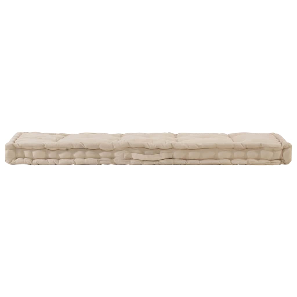 Palletvloerkussens 2 st katoen beige is nu te koop bij PeponiXL, paradijselijk wonen!