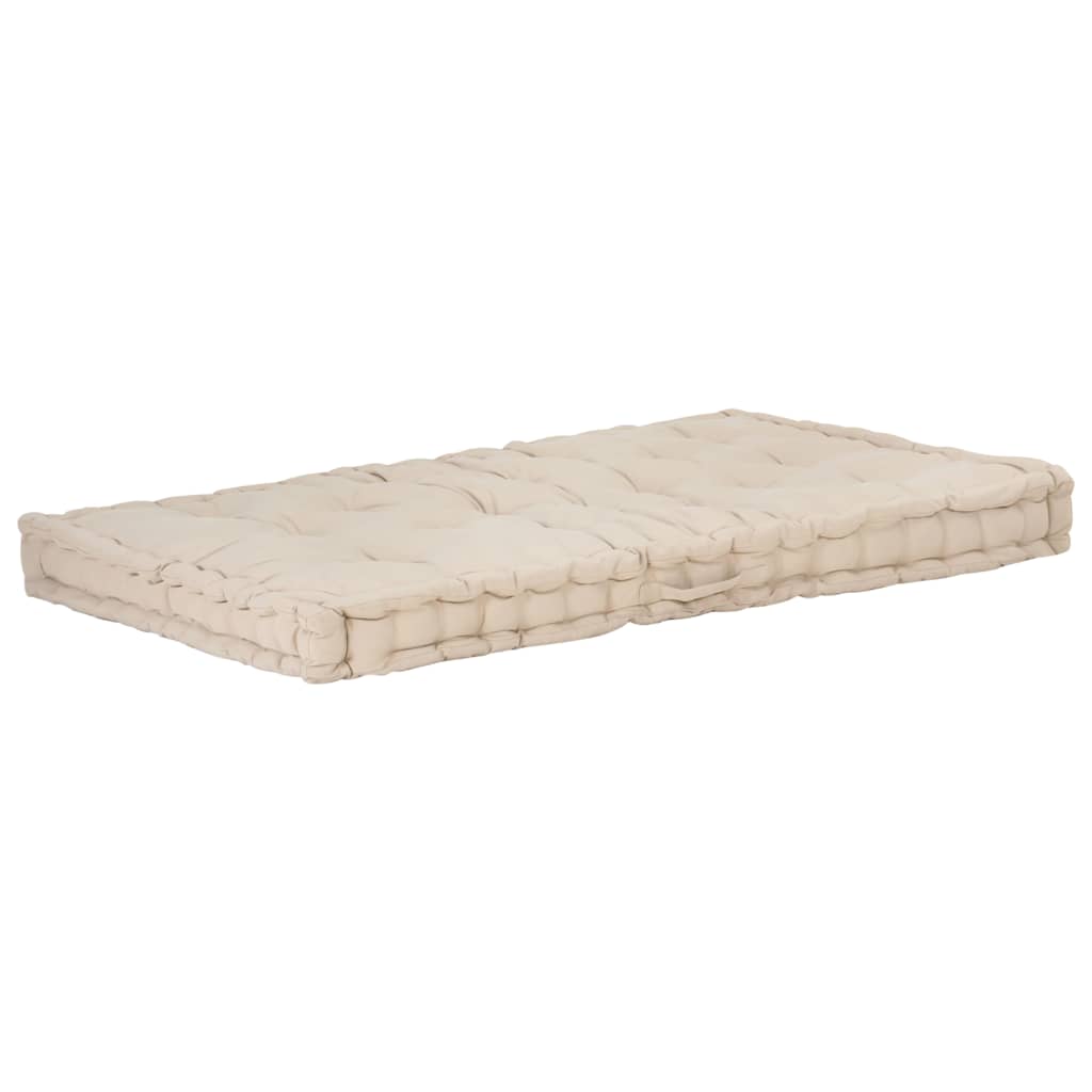 Palletvloerkussens 2 st katoen beige is nu te koop bij PeponiXL, paradijselijk wonen!