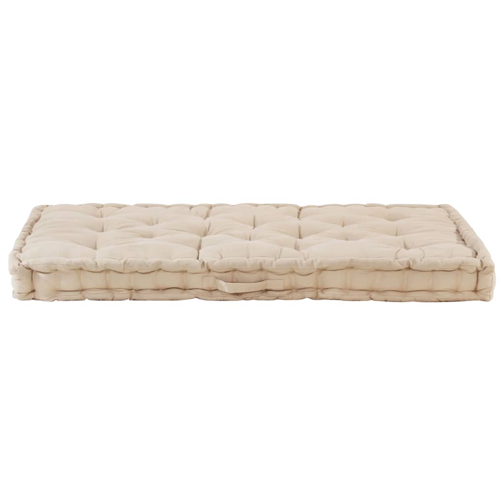 Palletvloerkussens 2 st katoen beige is nu te koop bij PeponiXL, paradijselijk wonen!
