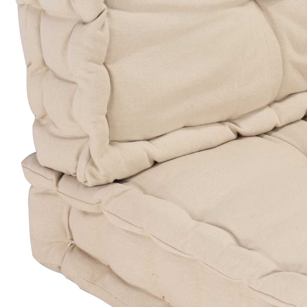 Palletvloerkussens 2 st katoen beige is nu te koop bij PeponiXL, paradijselijk wonen!