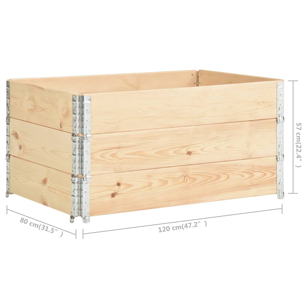 Palletopzetranden 3 st 80x120 cm massief grenenhout is nu te koop bij PeponiXL, paradijselijk wonen!