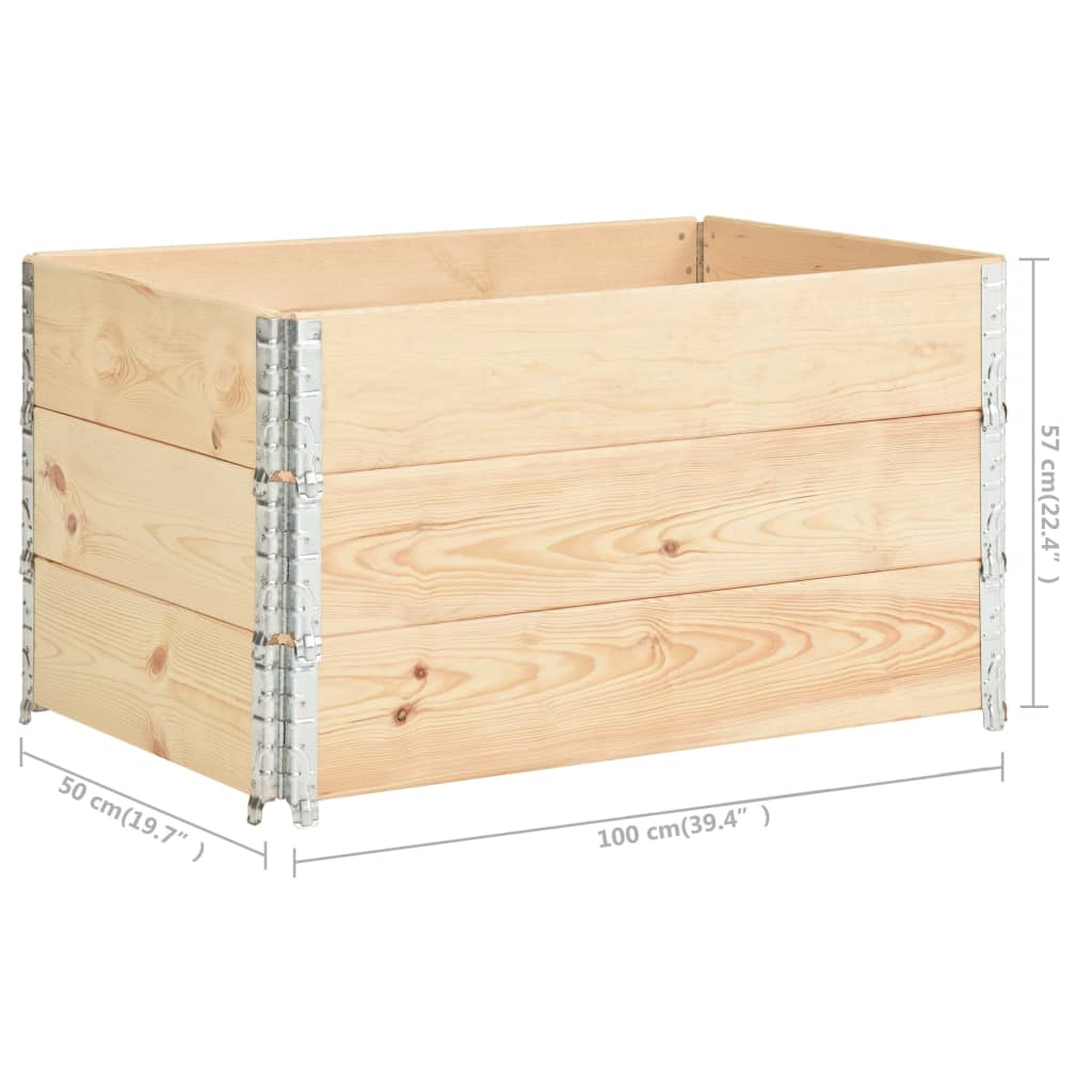 Palletopzetranden 3 st 50x100 cm massief grenenhout is nu te koop bij PeponiXL, paradijselijk wonen!