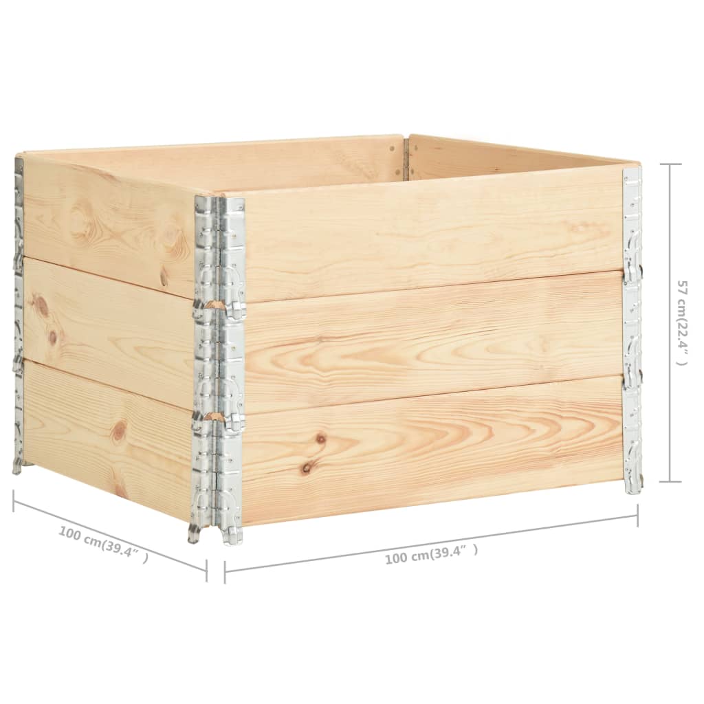 Palletopzetranden 3 st 100x100 cm massief grenenhout is nu te koop bij PeponiXL, paradijselijk wonen!