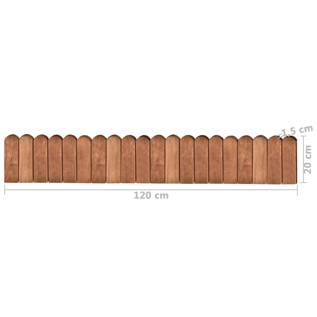 Gazonranden 3 st 120 cm geïmpregneerd grenenhout is nu te koop bij PeponiXL, paradijselijk wonen!