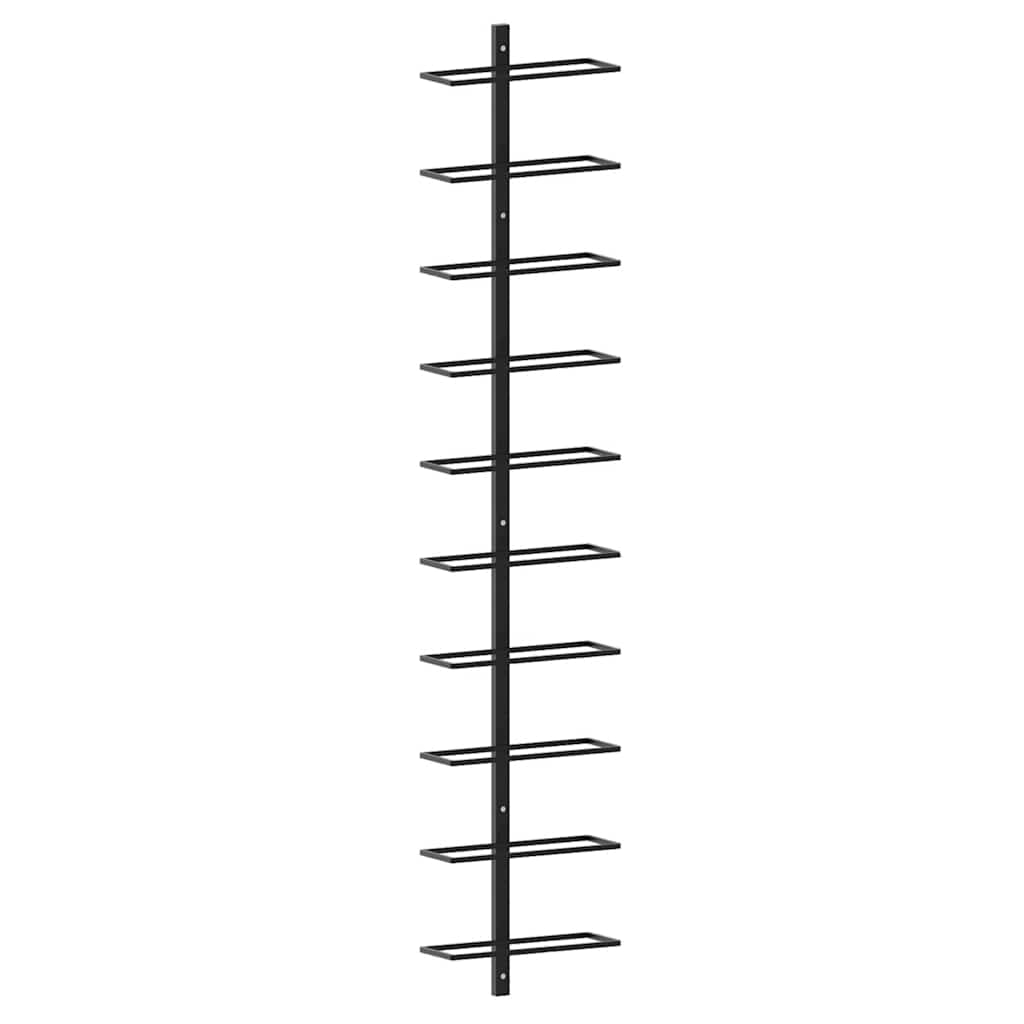 Wijnrekken voor 20 flessen wandmontage 2 st metaal zwart is nu te koop bij PeponiXL, paradijselijk wonen!