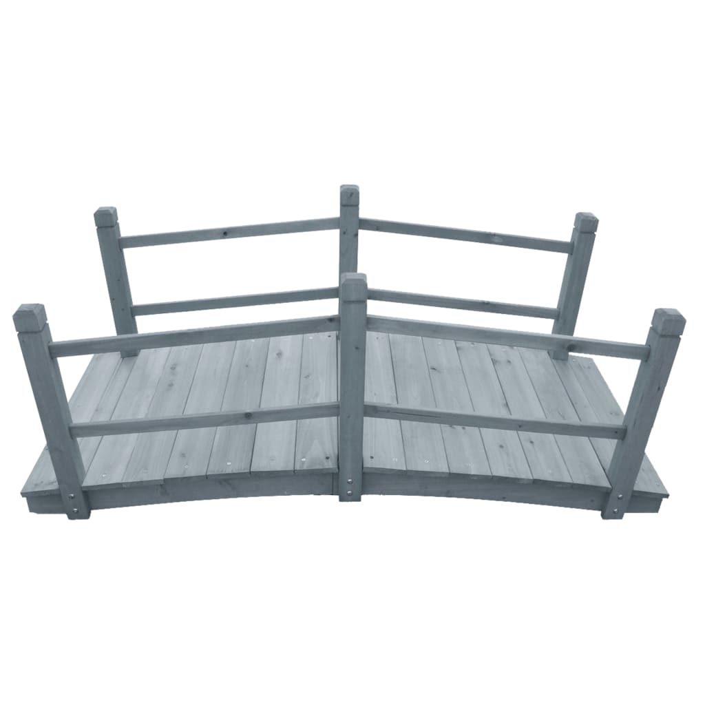 Tuinbrug 140x60x56 cm massief vurenhout grijs is nu te koop bij PeponiXL, paradijselijk wonen!