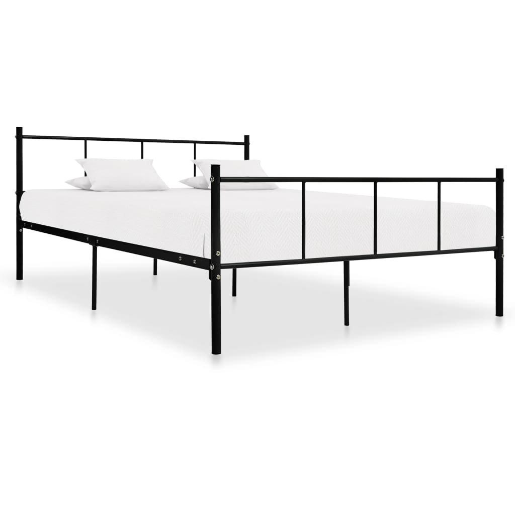 Bedframe metaal zwart 140x200 cm is nu te koop bij PeponiXL, paradijselijk wonen!