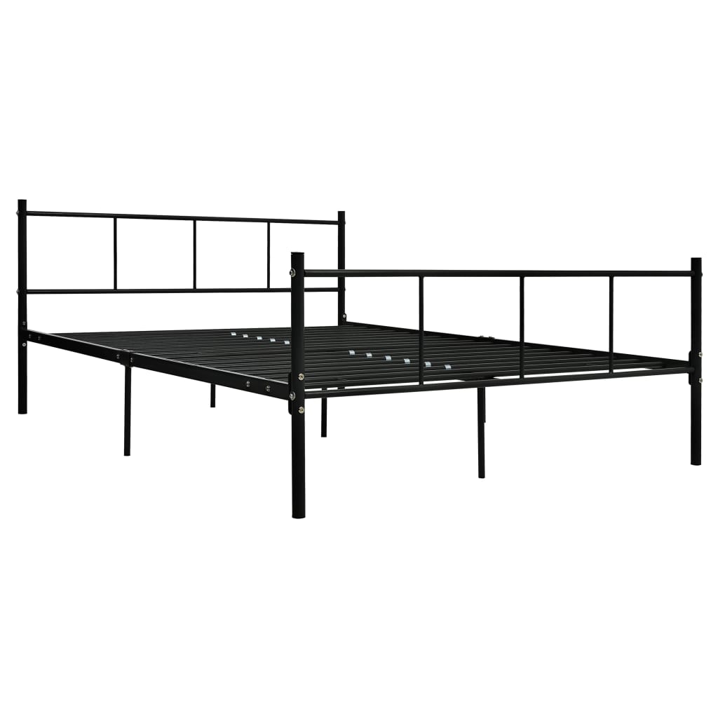 Bedframe metaal zwart 140x200 cm is nu te koop bij PeponiXL, paradijselijk wonen!