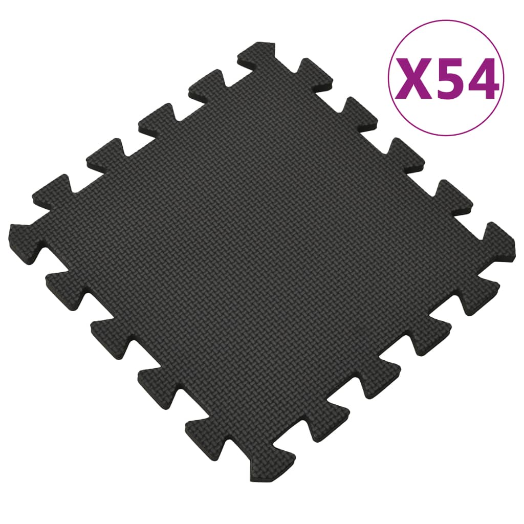 54x Vloermatten 4,86 ㎡ EVA-schuim zwart is nu te koop bij PeponiXL, paradijselijk wonen!