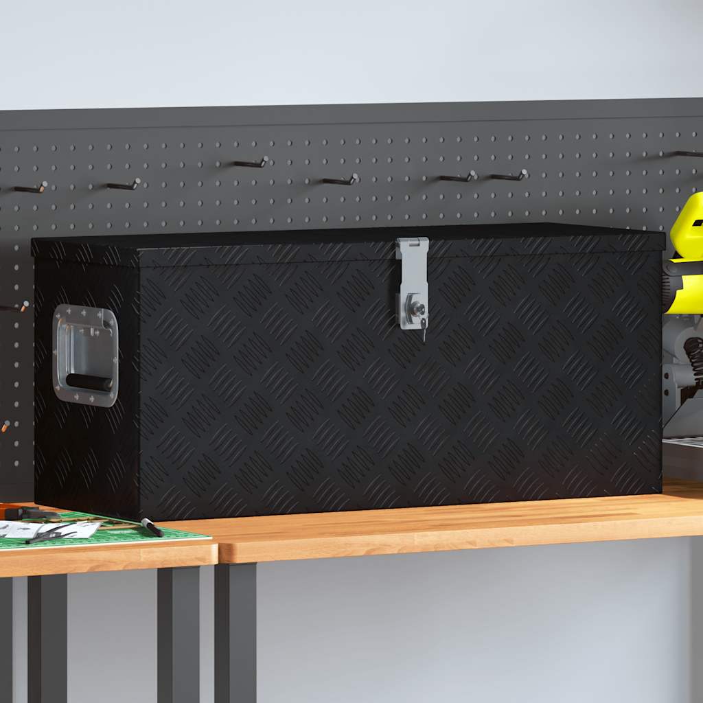 Aluminium kist 80x30x35 cm zwart is nu te koop bij PeponiXL, paradijselijk wonen!