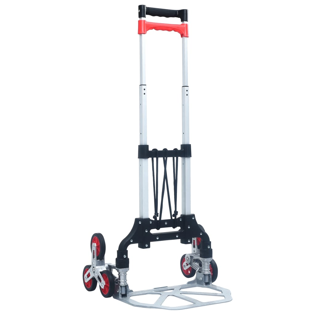 Traptrolley inklapbaar 70 kg aluminium zilverkleurig is nu te koop bij PeponiXL, paradijselijk wonen!