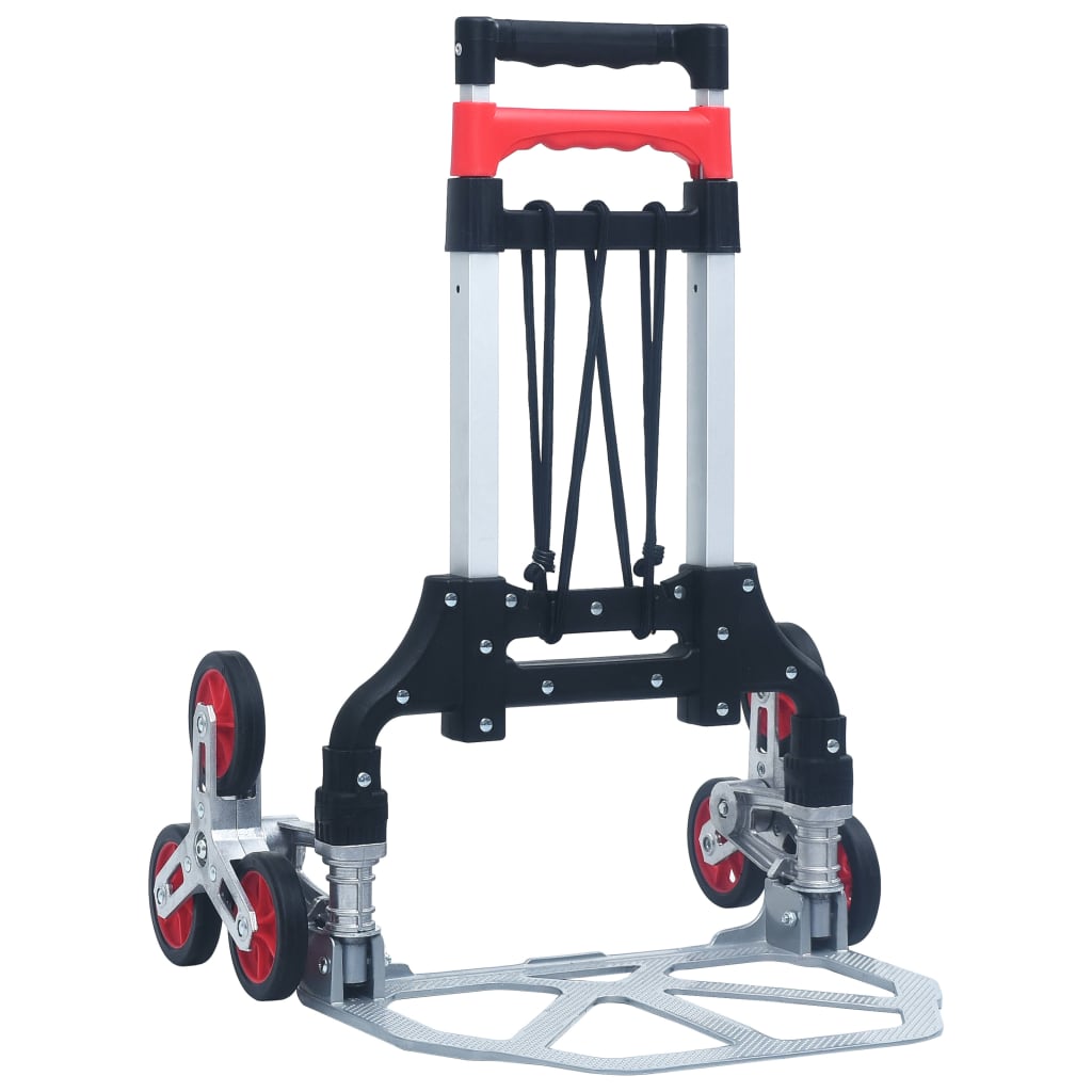 Traptrolley inklapbaar 70 kg aluminium zilverkleurig is nu te koop bij PeponiXL, paradijselijk wonen!