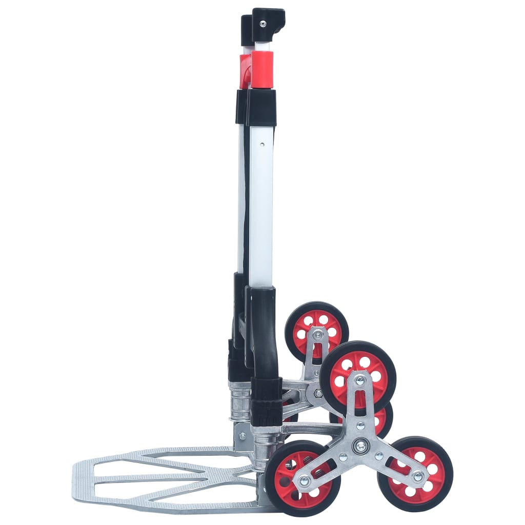 Traptrolley inklapbaar 70 kg aluminium zilverkleurig is nu te koop bij PeponiXL, paradijselijk wonen!