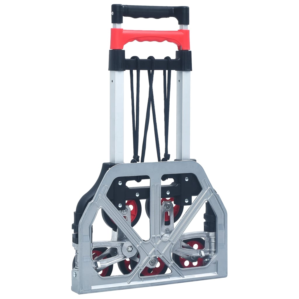 Traptrolley inklapbaar 70 kg aluminium zilverkleurig is nu te koop bij PeponiXL, paradijselijk wonen!