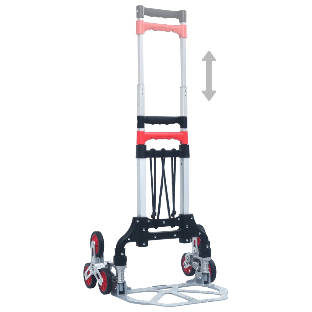 Traptrolley inklapbaar 70 kg aluminium zilverkleurig is nu te koop bij PeponiXL, paradijselijk wonen!