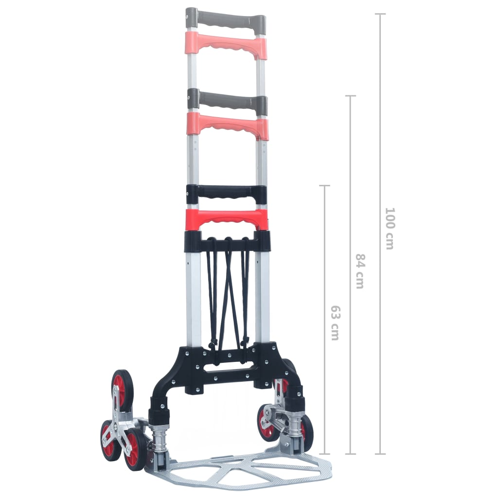 Traptrolley inklapbaar 70 kg aluminium zilverkleurig is nu te koop bij PeponiXL, paradijselijk wonen!