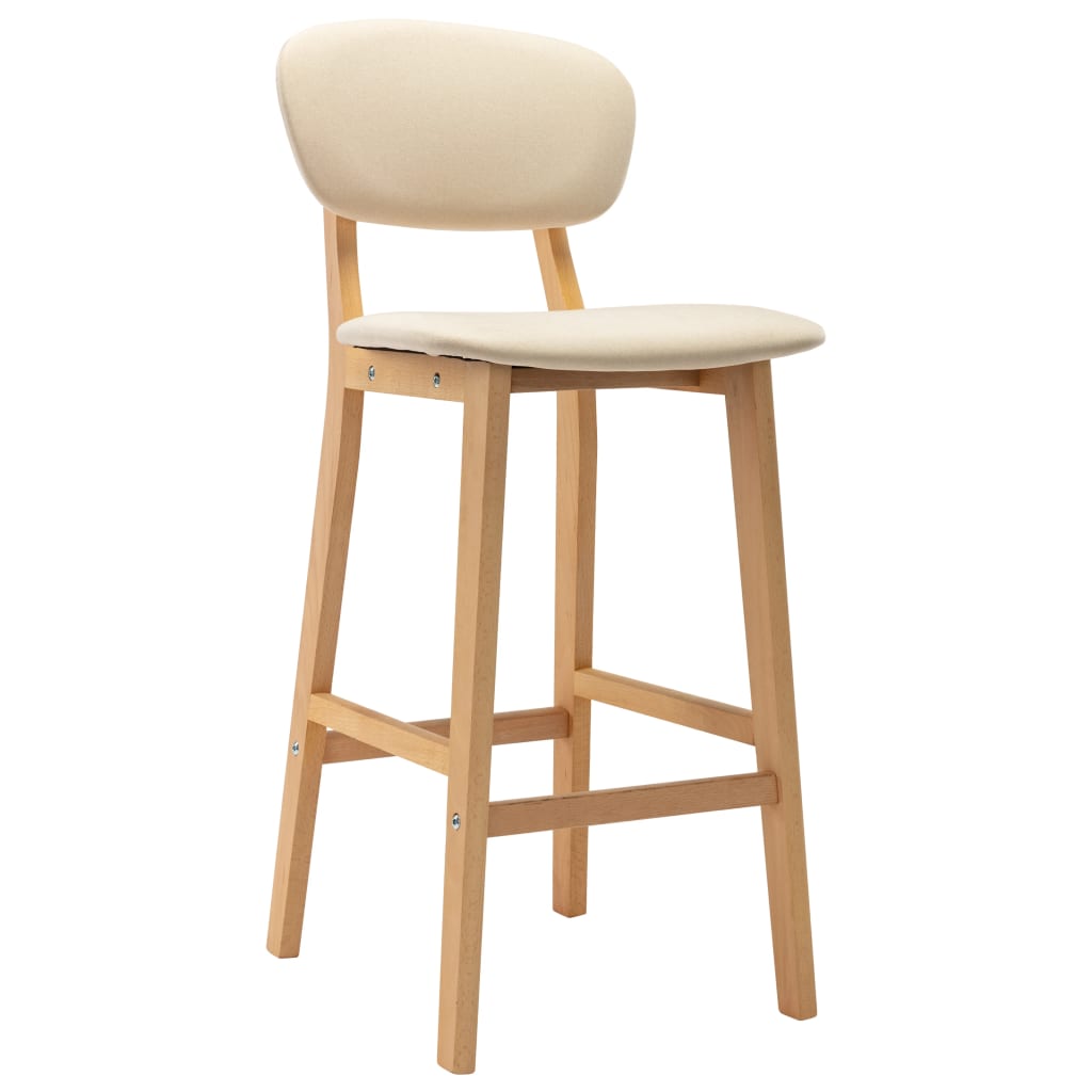 Barkrukken 2 st stof crèmekleurig is nu te koop bij PeponiXL, paradijselijk wonen!