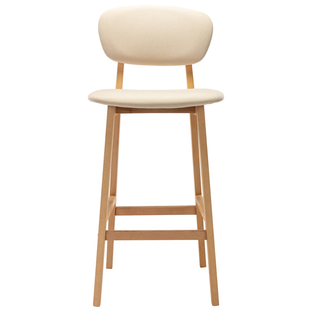 Barkrukken 2 st stof crèmekleurig is nu te koop bij PeponiXL, paradijselijk wonen!